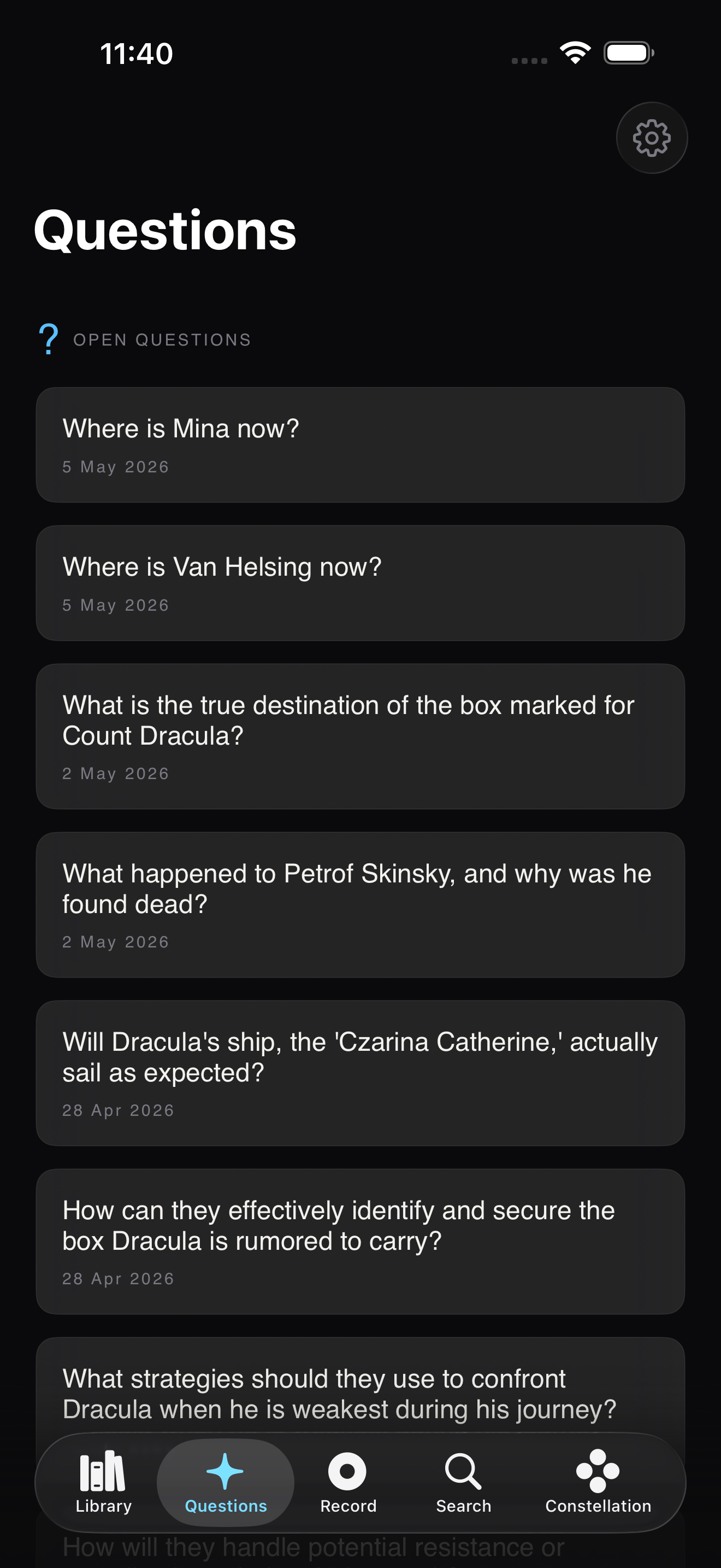 Questions, ask your past self
